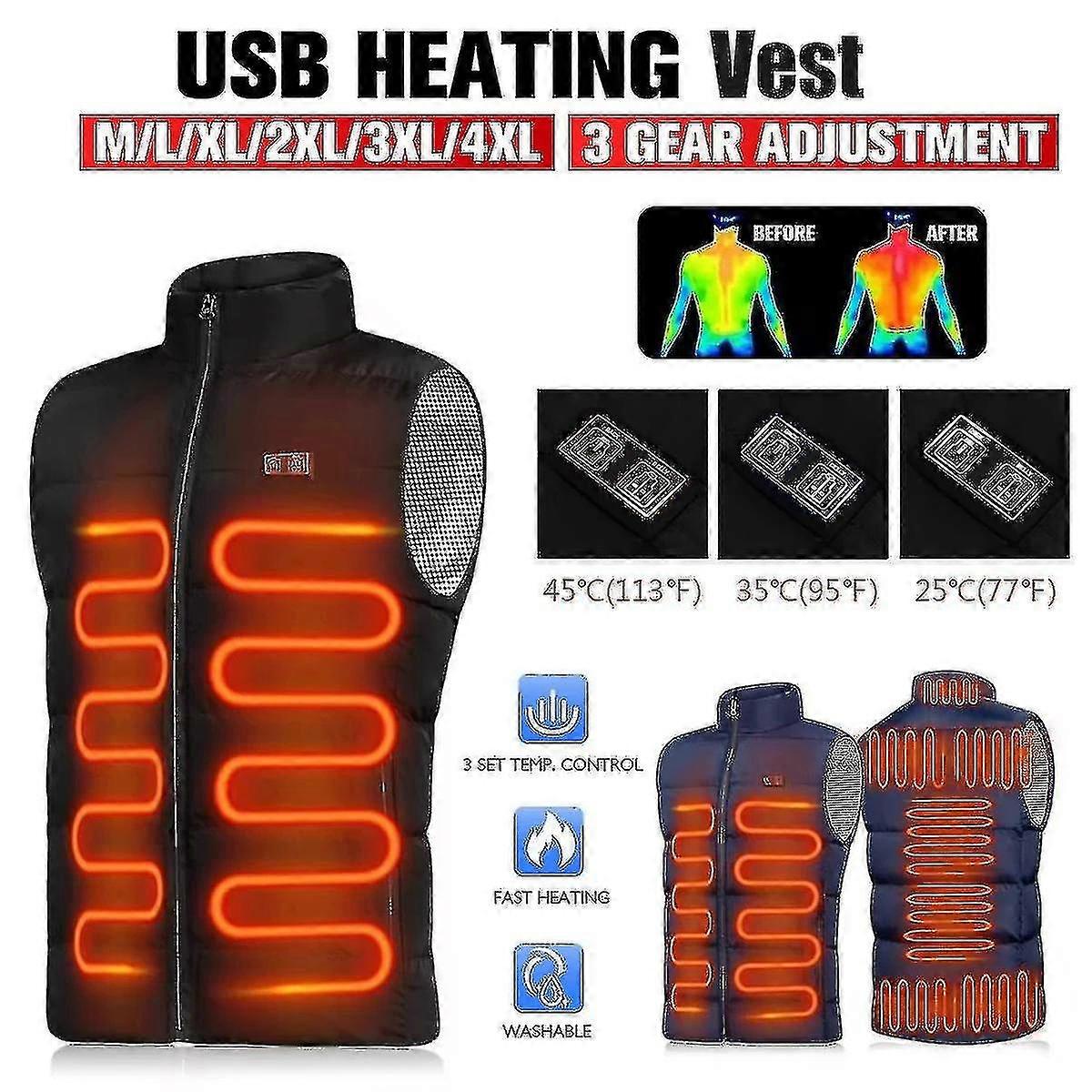 Gilet Chauffant Femme – 10 Zones De Chauffage, Batterie 16000 MAh Incluse – Parfait Pour Ski, Rando & Travail Extérieur