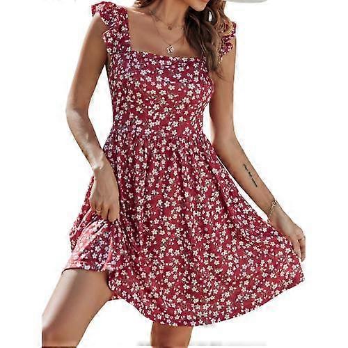 long flowy dresses with short sleeves Mid Length 'Melissa' Flowy Dress Large / Blue/Summer - Dresses - Women's Clothing & Accessories main image 1
