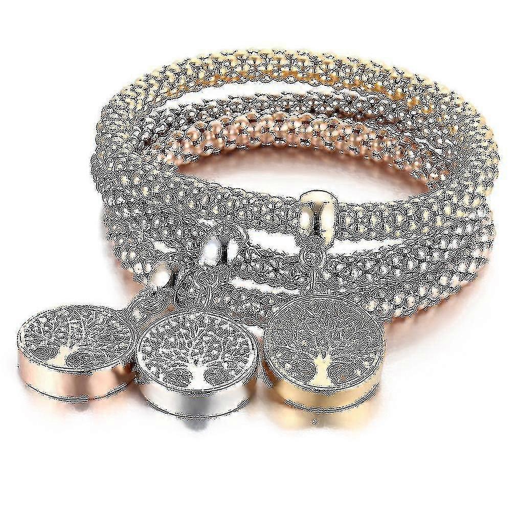 Bracelet Life Tree Crystal Diamond Pendant Popcorn Elastic