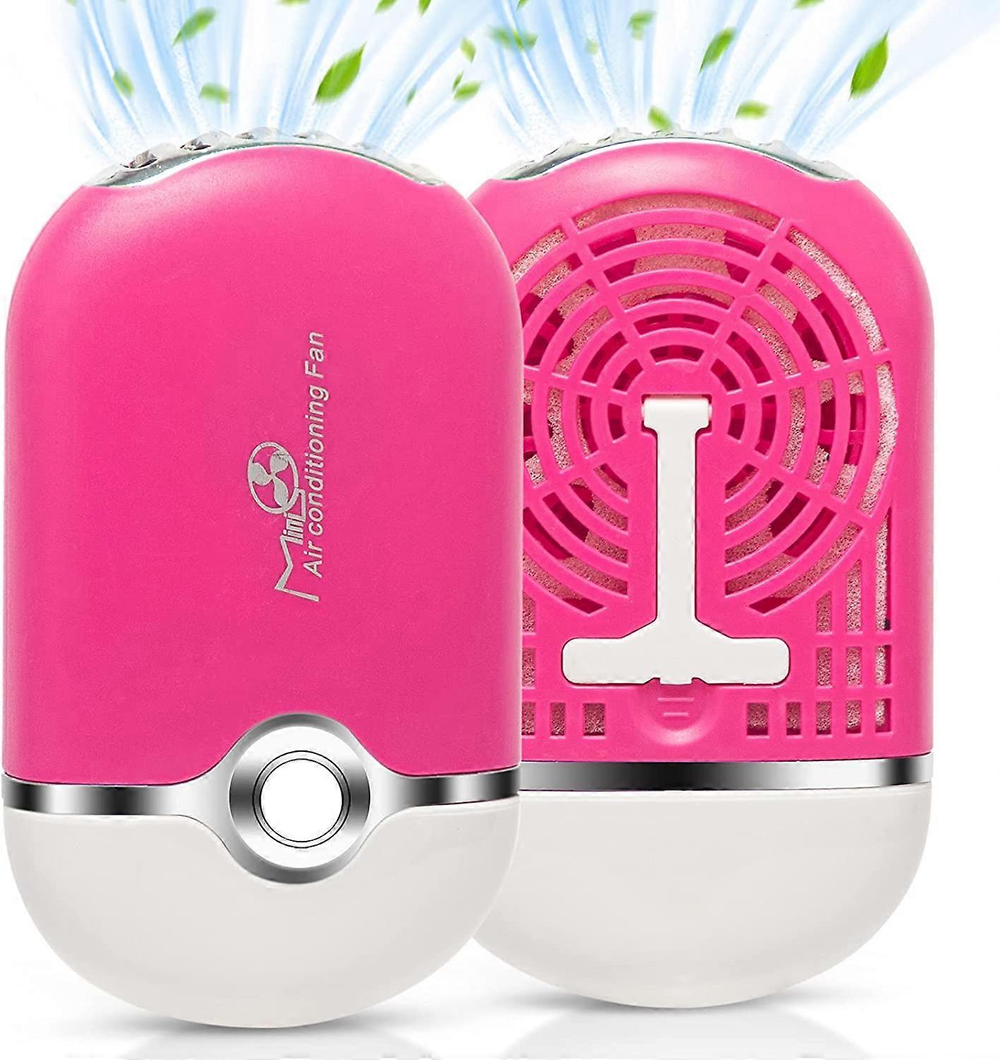 Eyelash Fan,  Portable Handheld Rechargeable Mini Lash Fan Dryer with Built in Sponge USB Mini Fan Air Conditioning Blower for Eyelash Extension (Rose