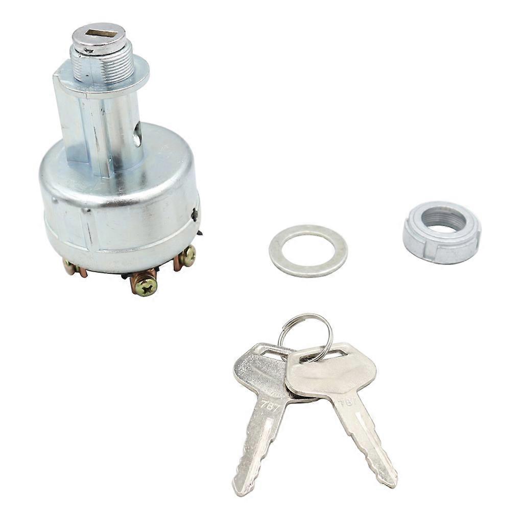 12V Forklift Tractor Ignition Starter 2Keys Cylinder Switch Lock 4 Position