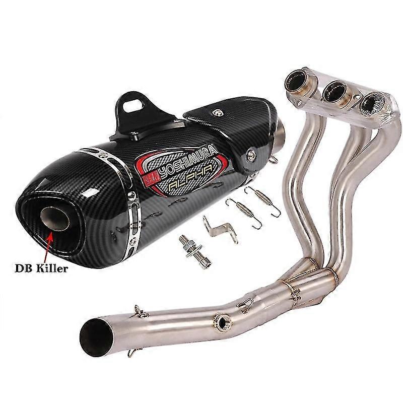 For Yamaha MT-09 FZ-09 MT09 FZ09 Full SystMotorcycle Yoshimura Exhaust Escape DB Killer Front Link Pipe Carbon Fiber Muffler