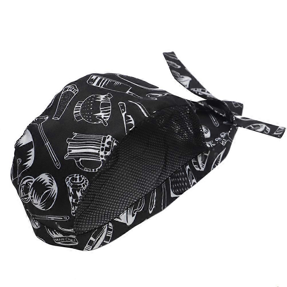 1PC Adjustable Breathable Restaurant Waiter Kitchen Chef Hat Creative Pirate Hat Working Comfortable Cooking (Knife and Fork Pattern)