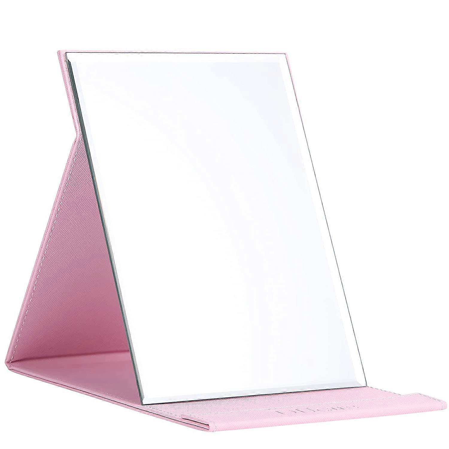 Portable Folding Vanity Mirror with Stand, pink
