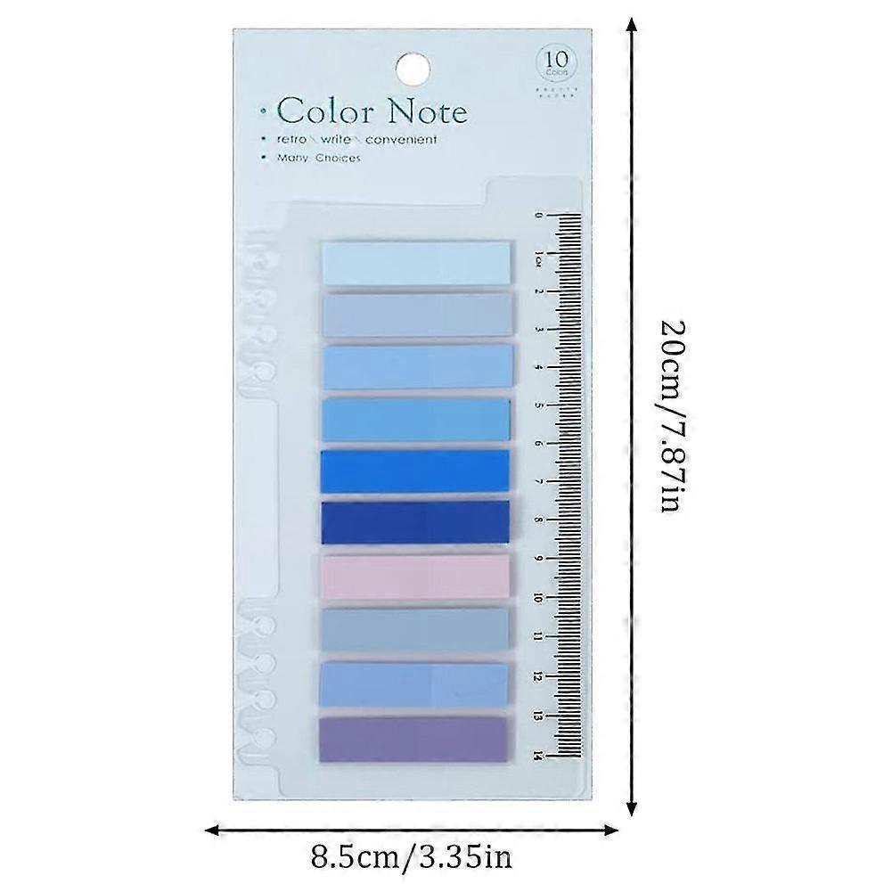 1200 Pcs Sticky Index Tabs, Repositionable File Tabs Colored Writable Rectangle Bookmarks With Rule