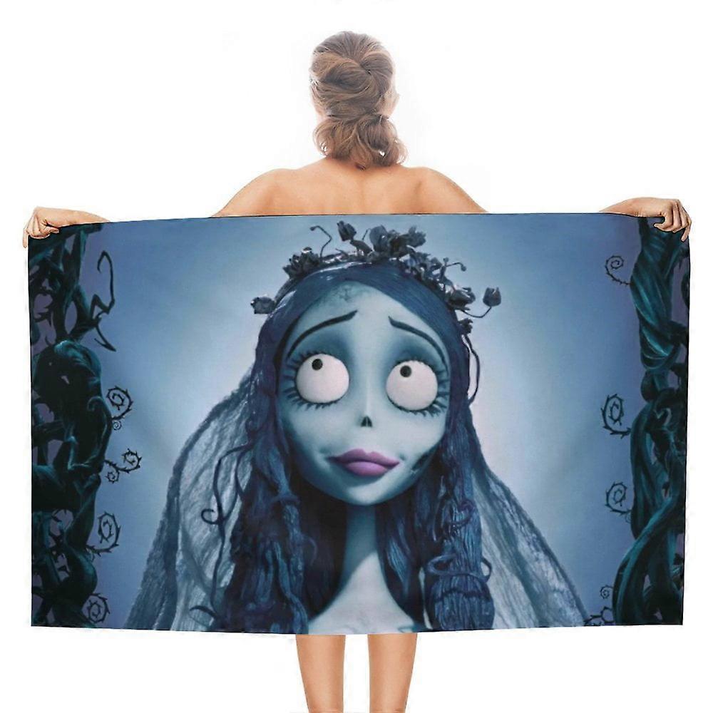 g1167Fantasy Corpse Bride Beach Towel Microfiber Soft Absorbent Quick-Dry Bath Prosoape wrzd1167