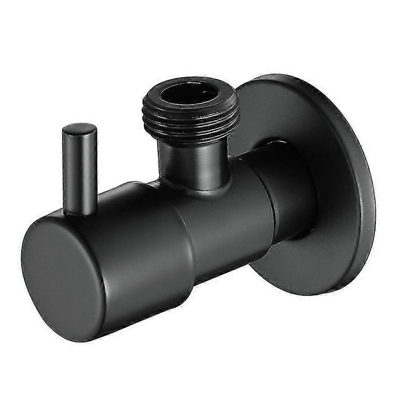 ブラックアングルバルブ 304 ステンレススチールウォーターストップバルブ漏れ防止水冷たくて熱い一般的なバスルームアクセサリー