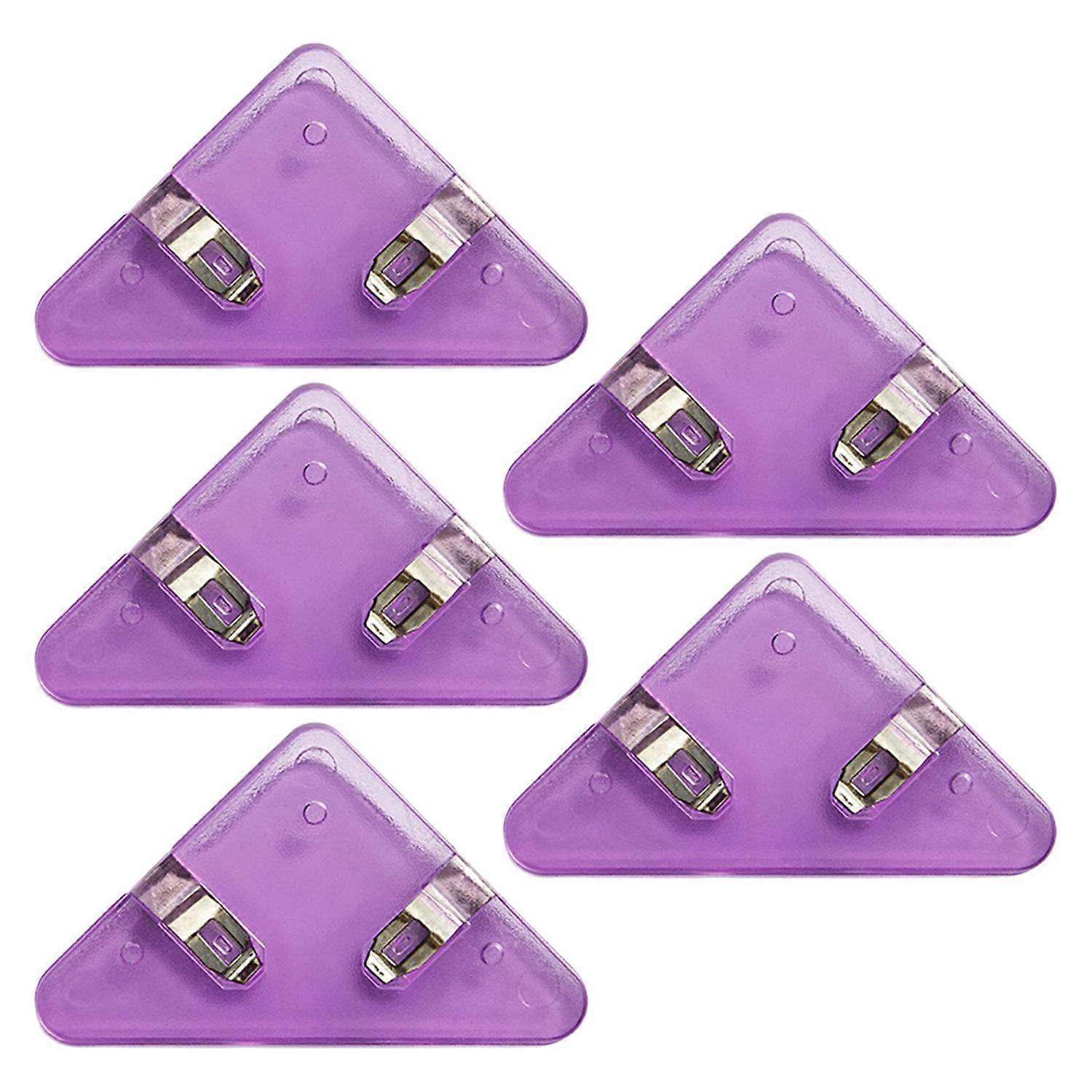 5Pcs Transparent Triangle Corner Clips Prevent Book Curling Multifunctional Document File Book Page