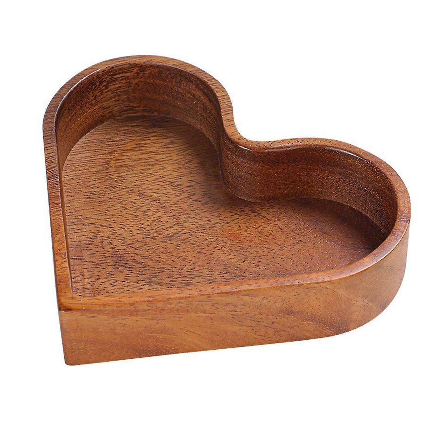 Wooden Tray Multi-purpose Snack Nut Tray Stackable Heart-Shaped Serving Tray Dining Table for