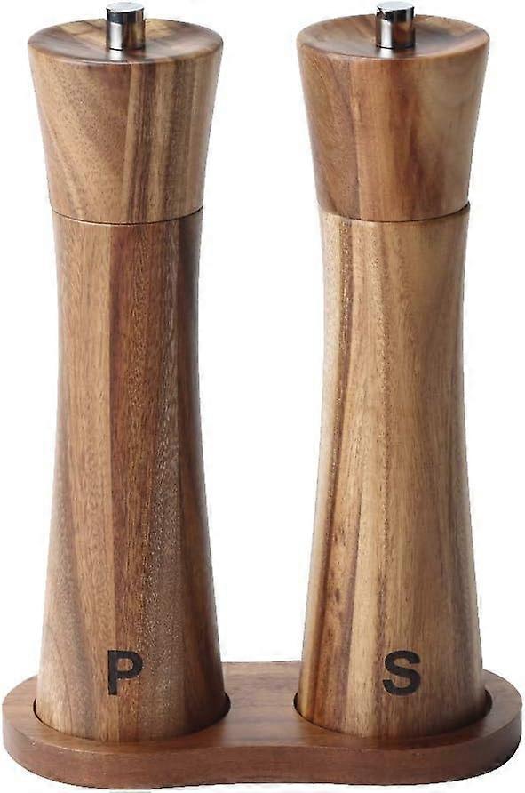 Salt and Pepper Grinder Set with Adjustable Coarseness and Refillable Design for Kitchen Use