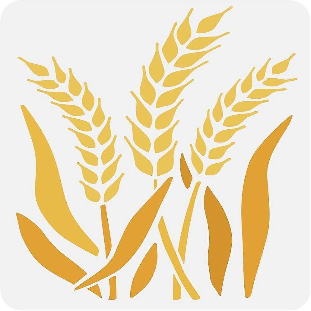 1pc Wheat Stencil 29.7x21cm Wheat Stalk Stencil Plastic Wheat Painting Stencil Reusable Wheat Pattern Stencils for Painting on Wood Floor Wall and Til
