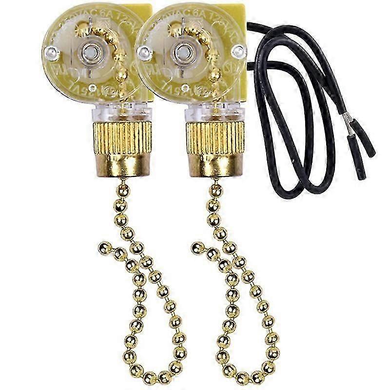 Ceiling Fan Light Switch ZE-109 Two-Wire Light Switch with Pull Cords for Ceiling Light Fans Lamps