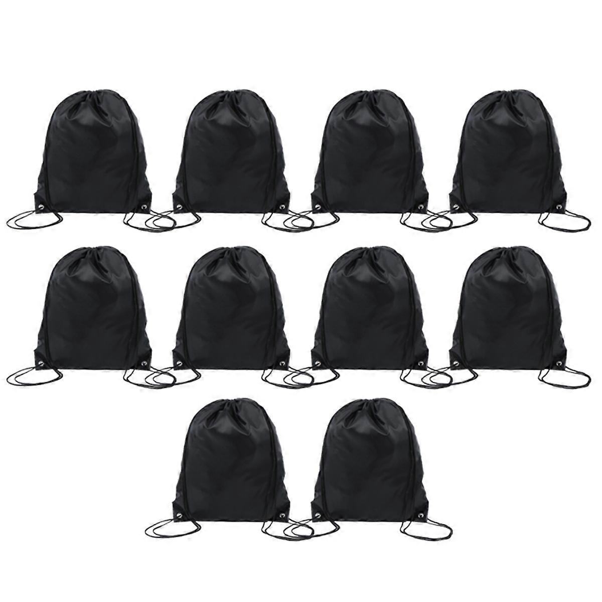 Polyester Drawstring Bag Sports Marathon Drawstring Bag Storage Bag Drawstring Bag Black