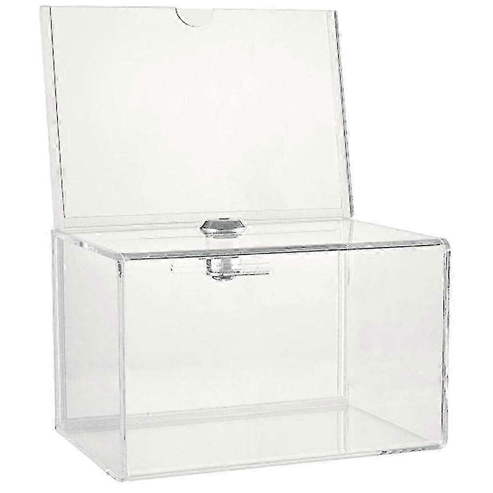 Clear Acrylic Box Multi-functional Ballot Box Suggestion Solicitation Box Voting Holder With Lock