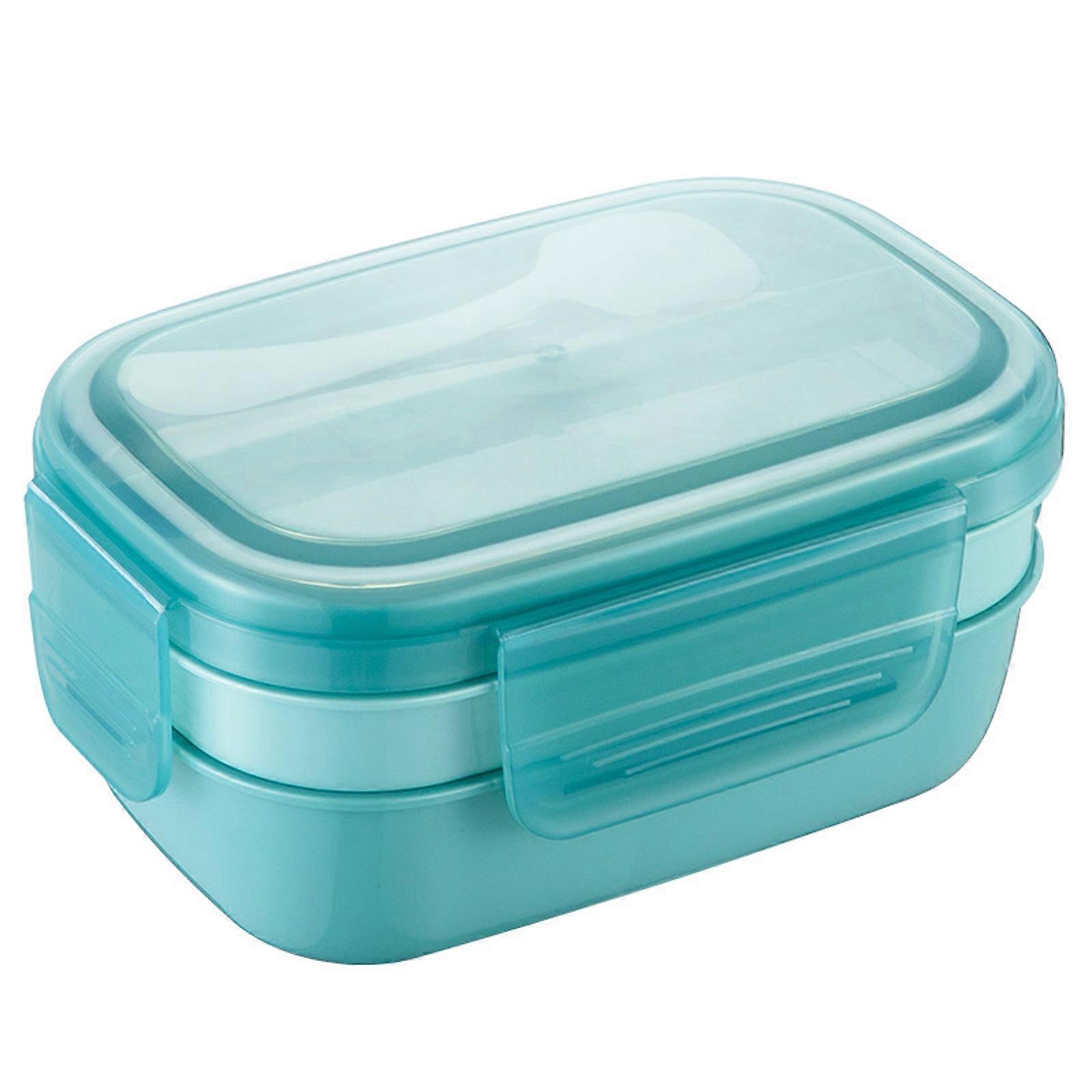 Light Blue Bento Box with Spacious Compartments