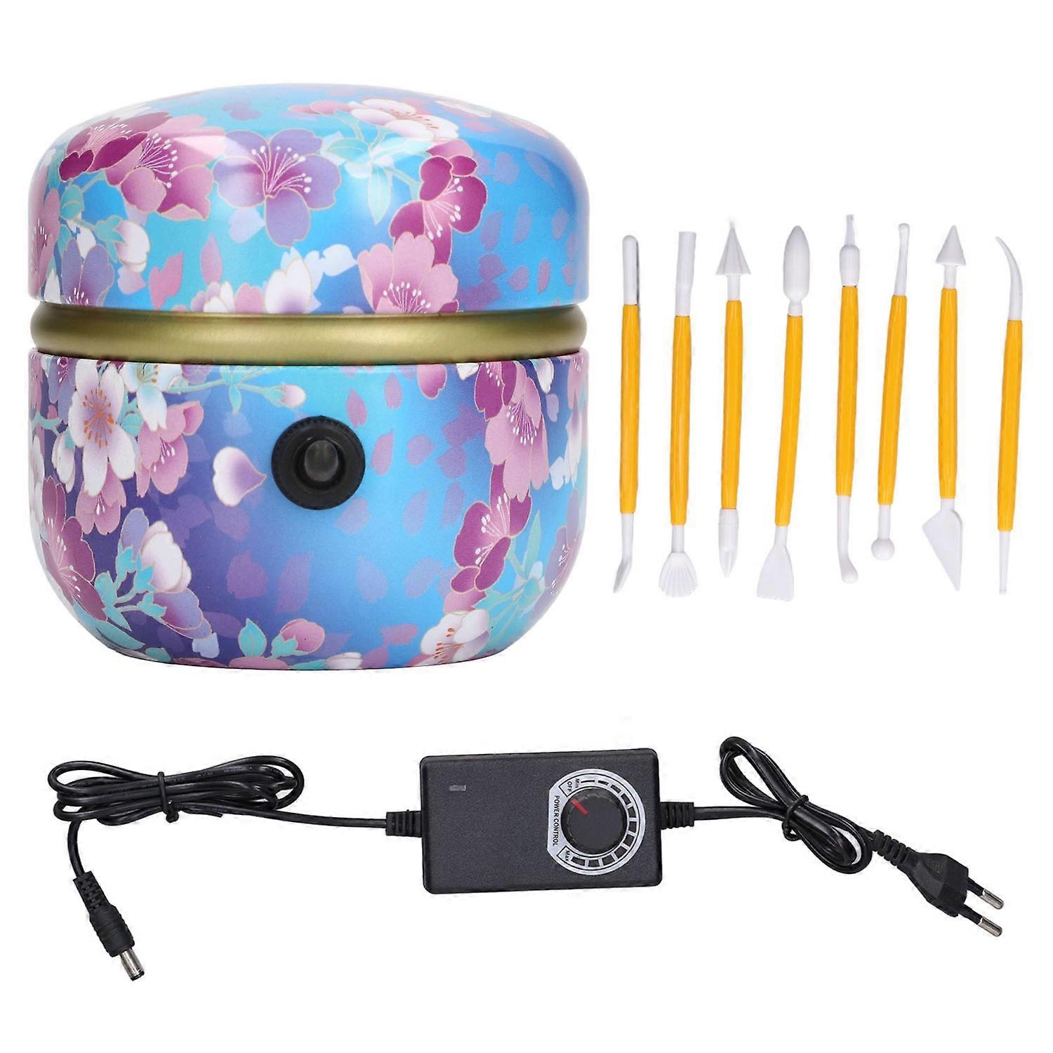 Mini Electric Pottery Wheel Metal CW CCW Adjustable Stepless Speed Mini Pottery Forming Machine for
