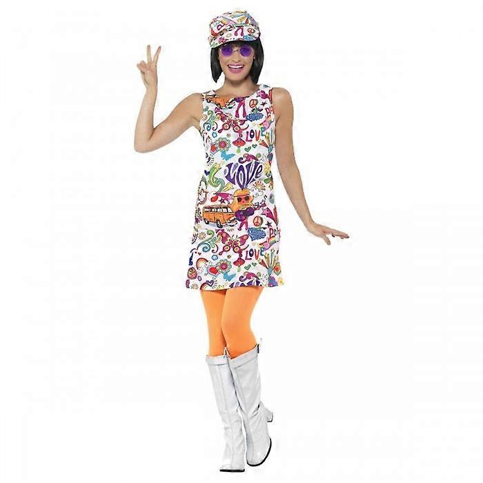 Smiffys Womens/Ladies 60s Groovy Chick Costume Set