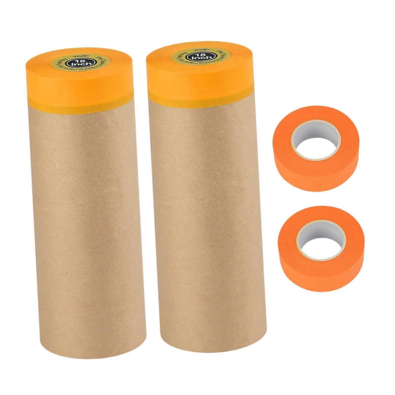 2x Pre Taped Masking Films Automotive Sofa Appliance Bed Painting Drop Films