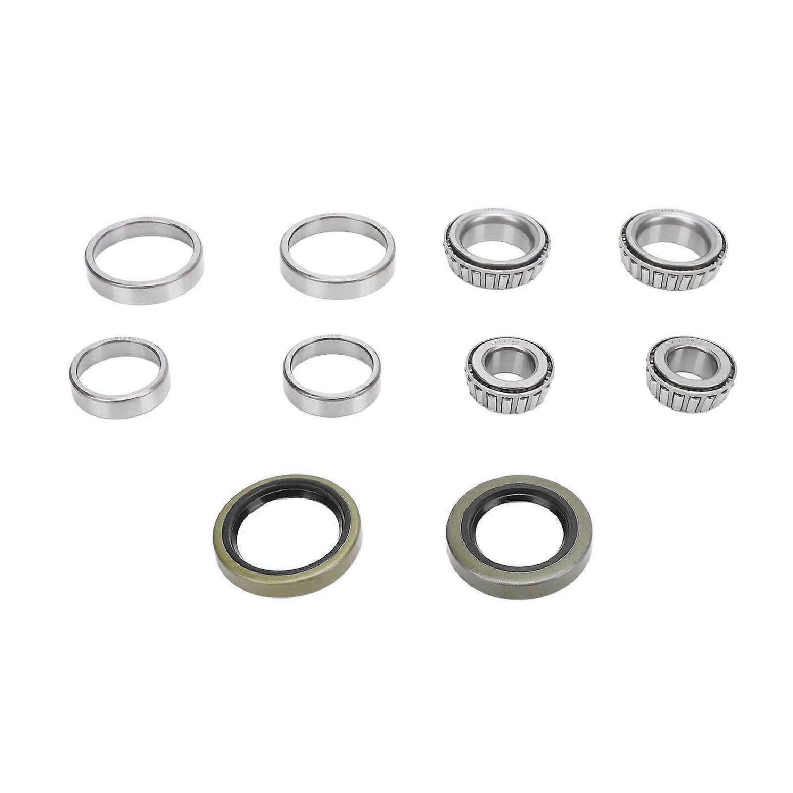 10Pcs L68149 LM12749 Trailer Axle Wheel Hub Bearings Kit Alloy Reliable Support Reduce Friction for 1~1/16in Trailer Axles Wheel Hub MK2566