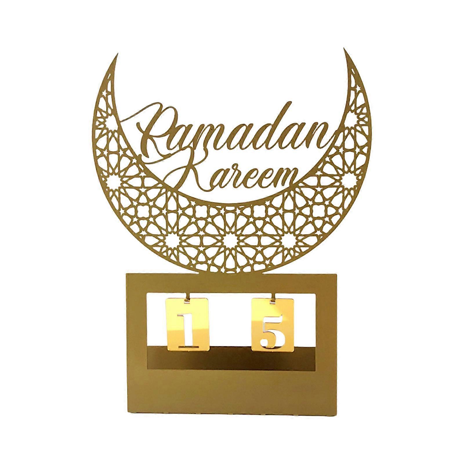 Easy To Set Countdown Calendar Acrylic Display Ornament for Festivals and Celebration Household Tabletop Decoration