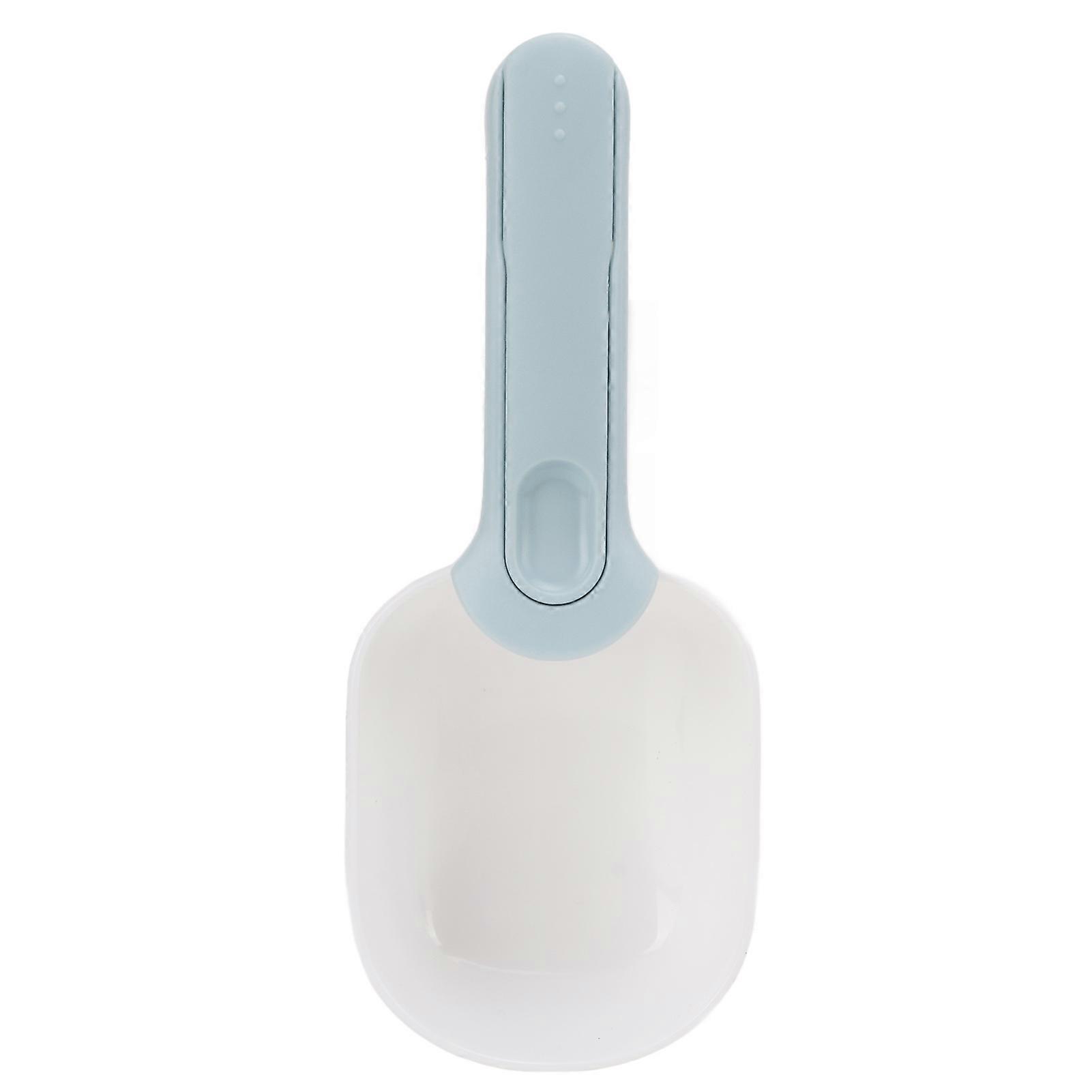 Multifunctional Pet Food Scoop with Long Handle and Clip Design for Dogs and Cats