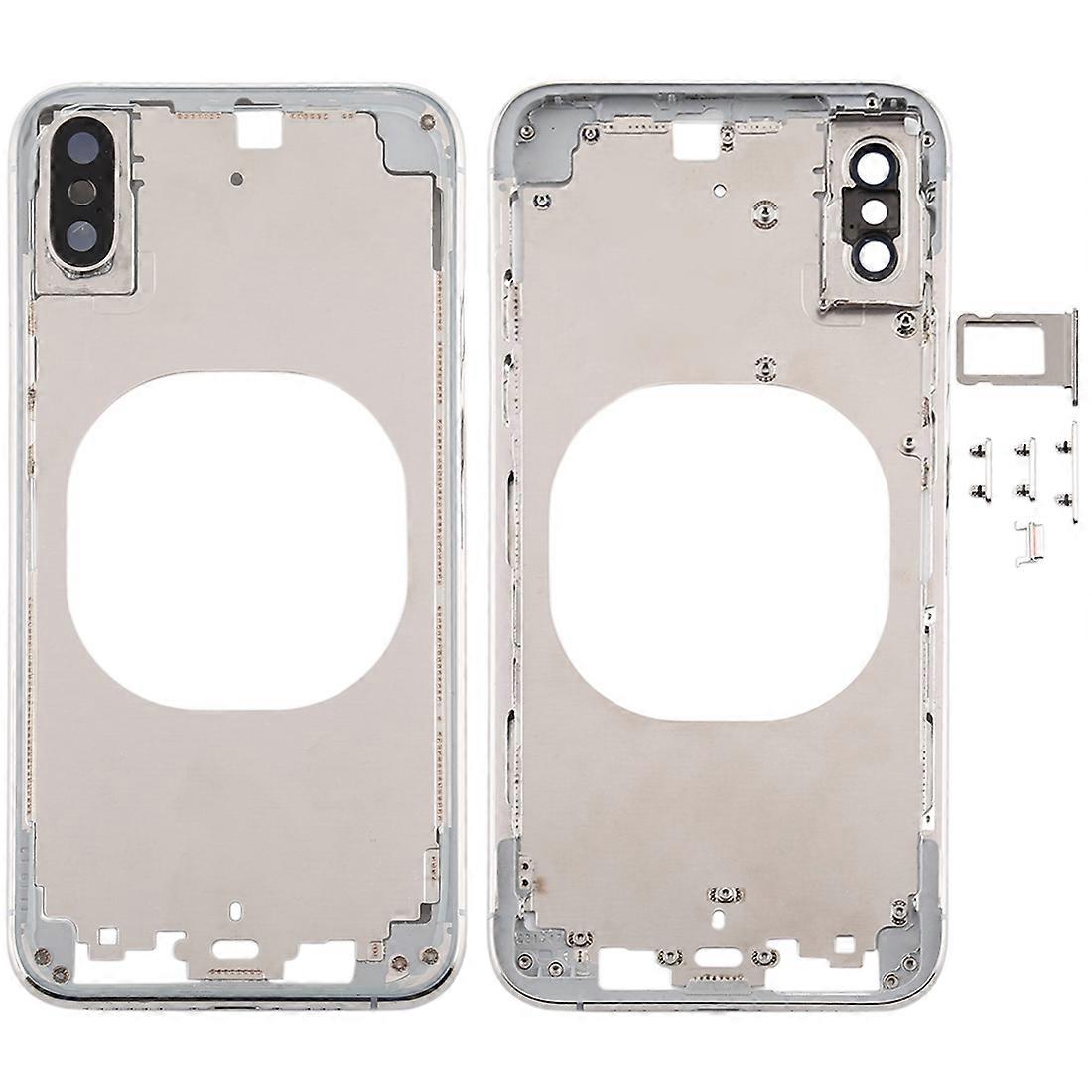 Transparent Back Cover with Camera Lens & SIM Card Tray & Side Keys for iPhone XS