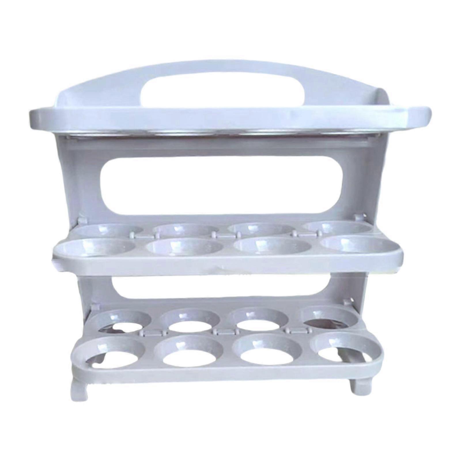 Flippable Egg Holder Organization Egg Organizer for Fridge Pantry Counter