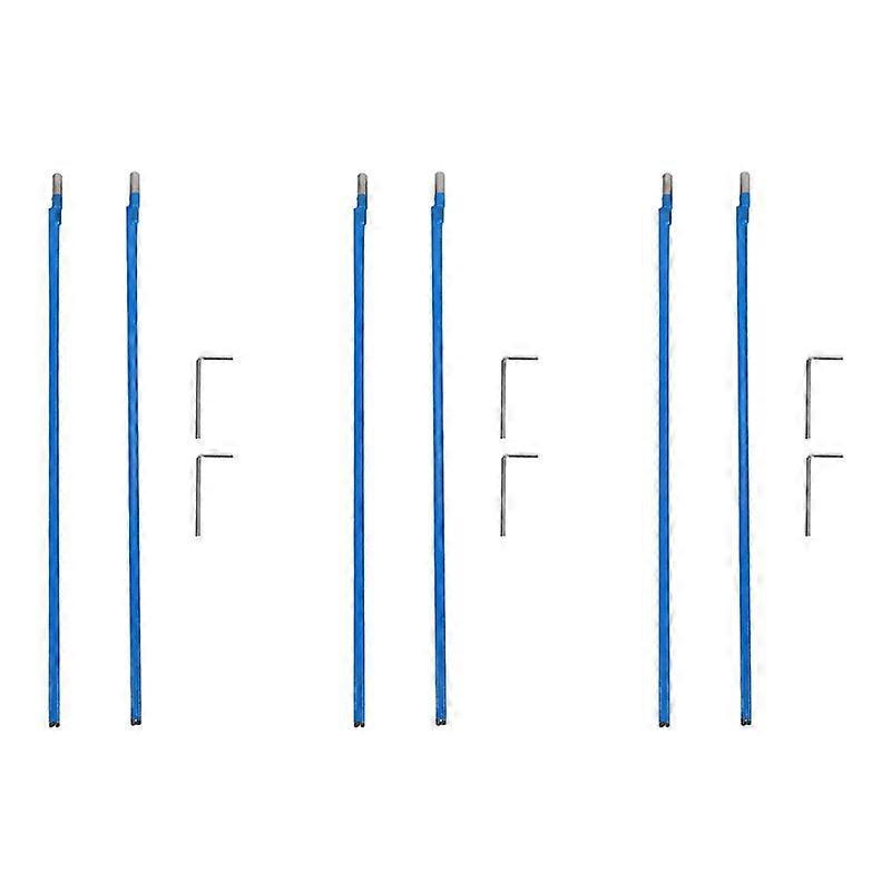6Pcs Two Way Rod Type Tension Rod Neck Steel Guitars 9X440Mm Blue