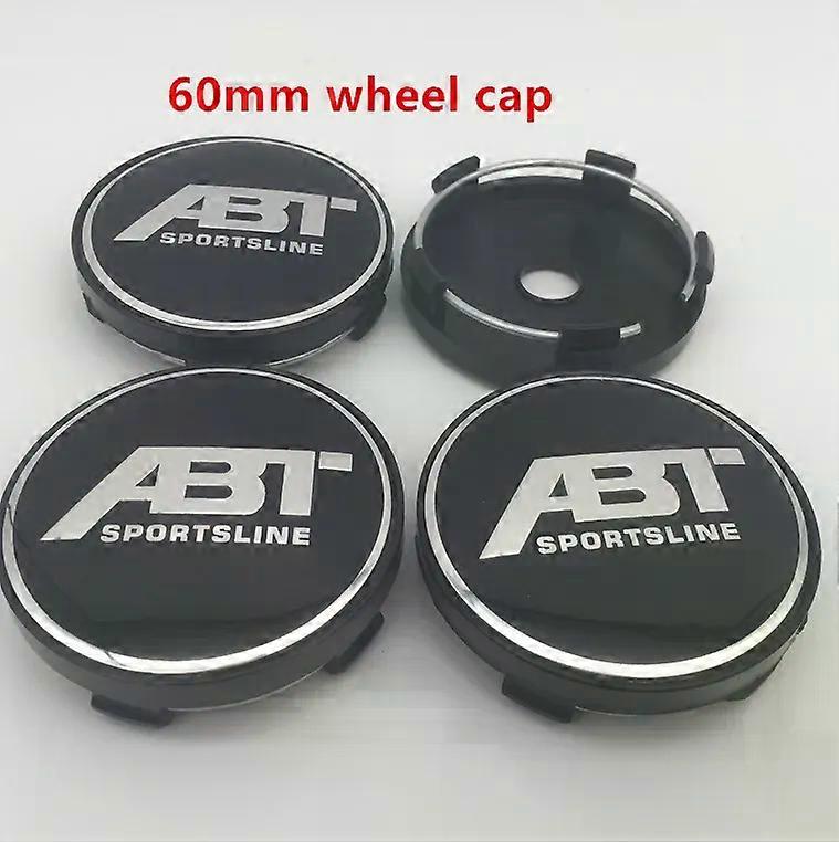 4pcs 56mm 60mm 65mm 68mm Abt Car Wheel Center Hub Cap Badge Emblem Sticker Styling Accessories