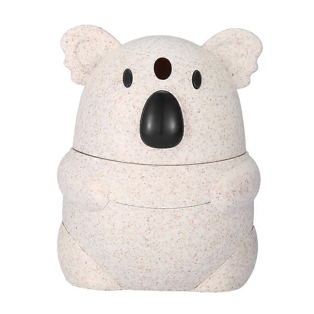 Wheat Straw Toothpick Holder Koala Shape Eco-Friendly Kitchen Storage Box for Dining Table Use