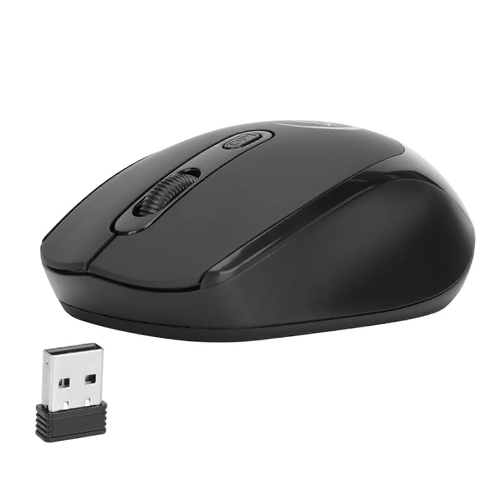 Wireless Mouse Portable 2.4G Wireless 4 Button Ergonomic Design Plug and Play Mouse