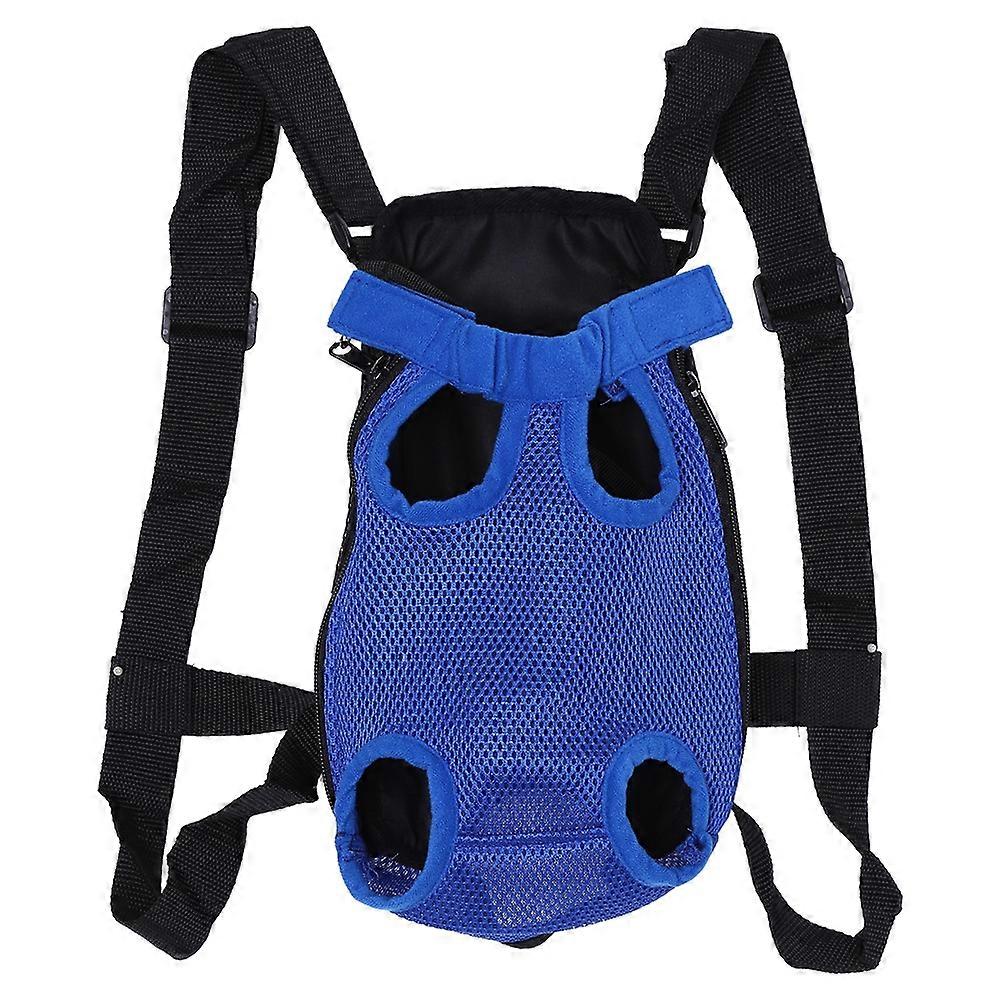 Fashionable Pet Dog Backpack Carrier with Five Holes for Front Chest, Breathable Net Bag, Adjustable Size, Durable Material