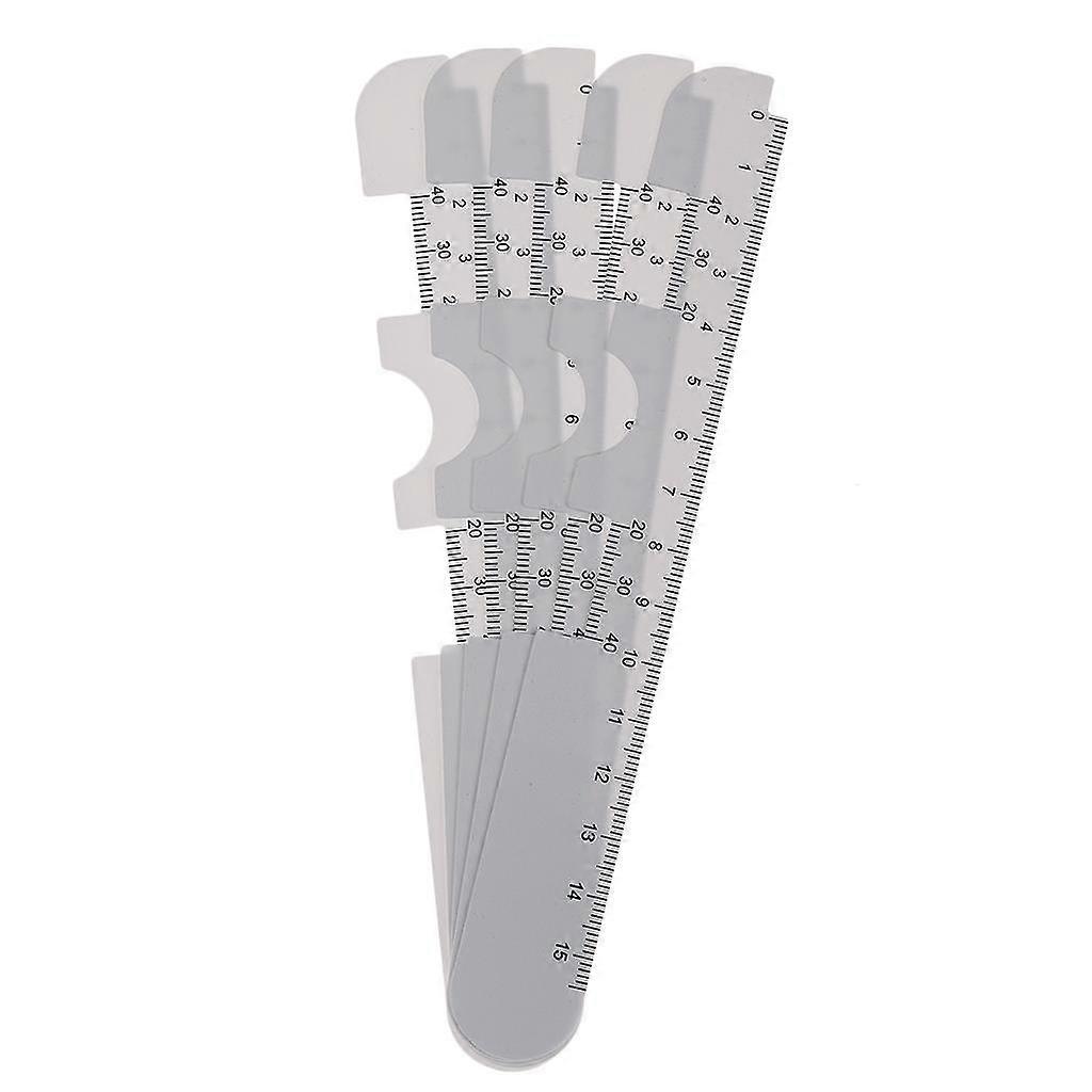 5Pcs Plastic Pupil PD Ruler Optical Distance Ruler PD Ruler White