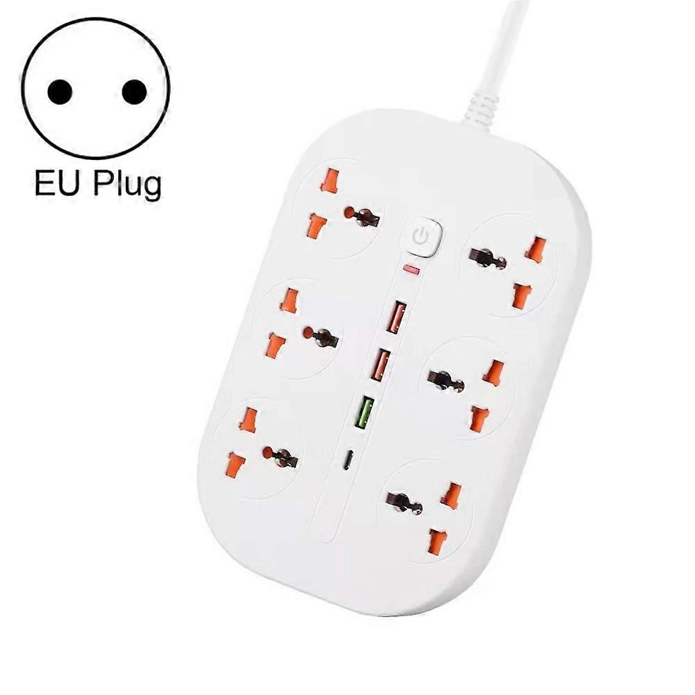 T21 PD3.0 + QC3.0 Multi Hole Row Plug 3000W High Power Socket, EU Plug