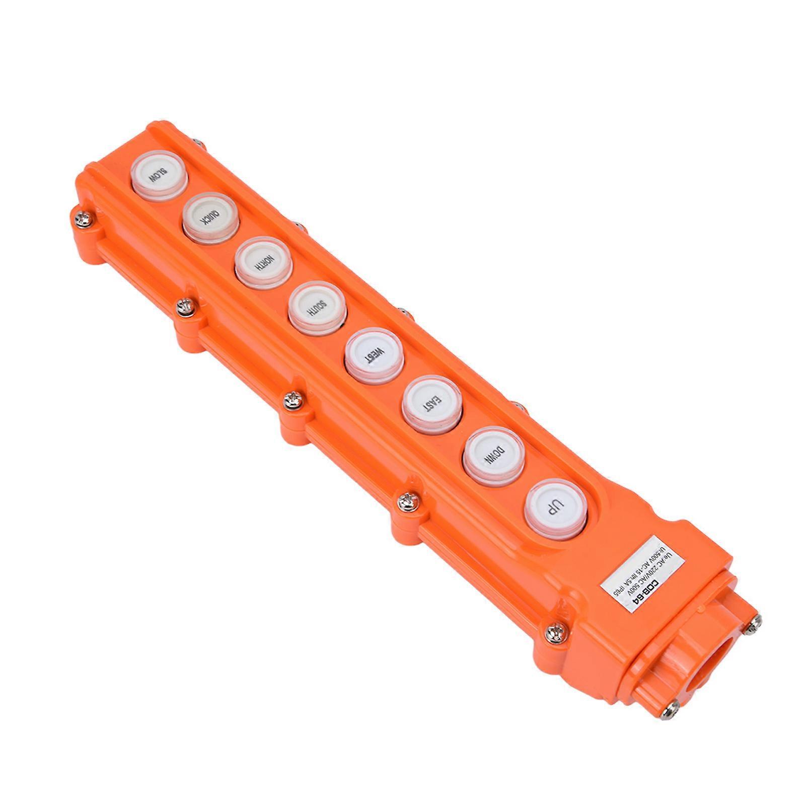 Crane Controller Hoist Remote Control Station Push Button Switch 8 Ways COB‑64 220V/500V