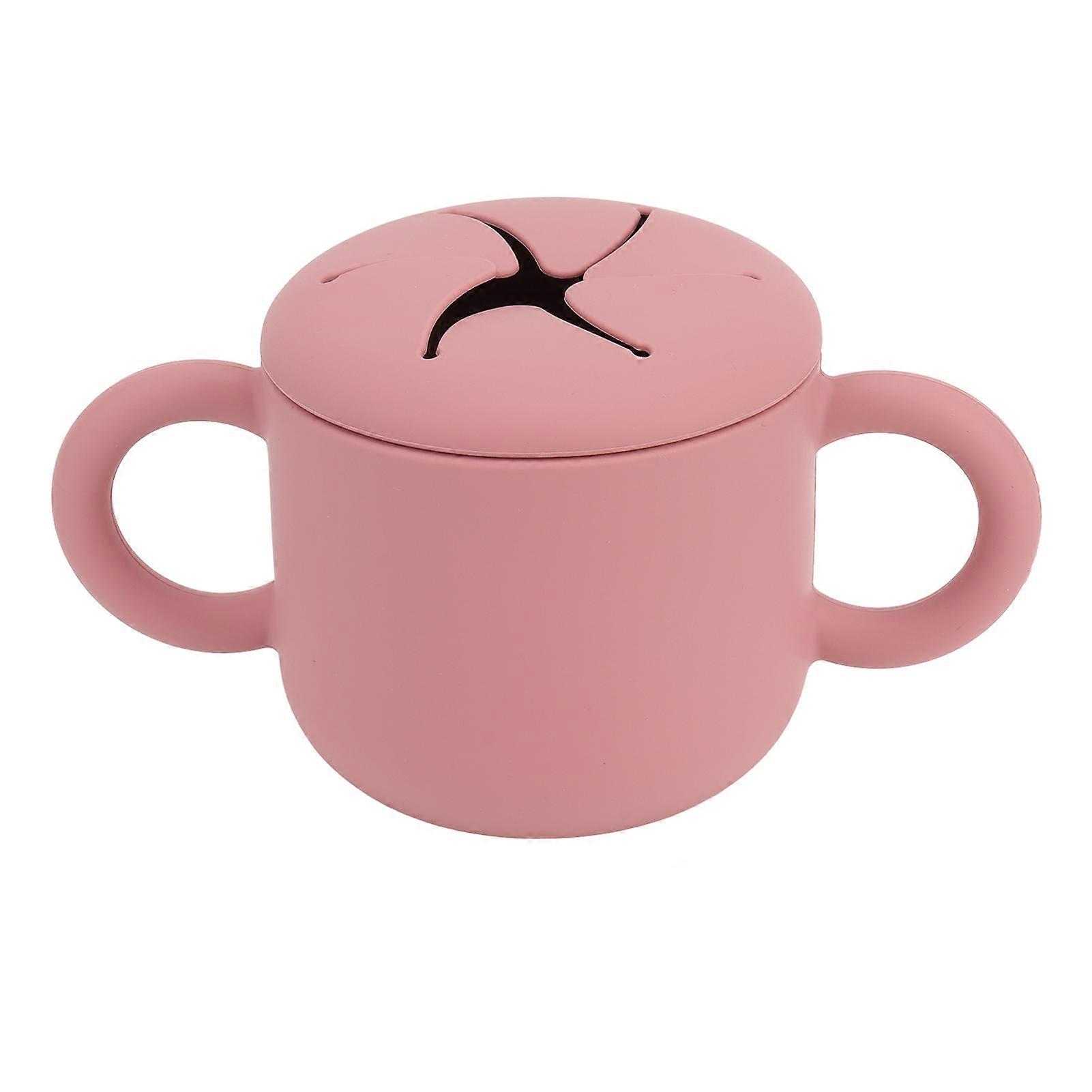 Baby Learning Drinking Silicone Double Handles Design Easy Cleaning Leakproof Toddler Training Cup