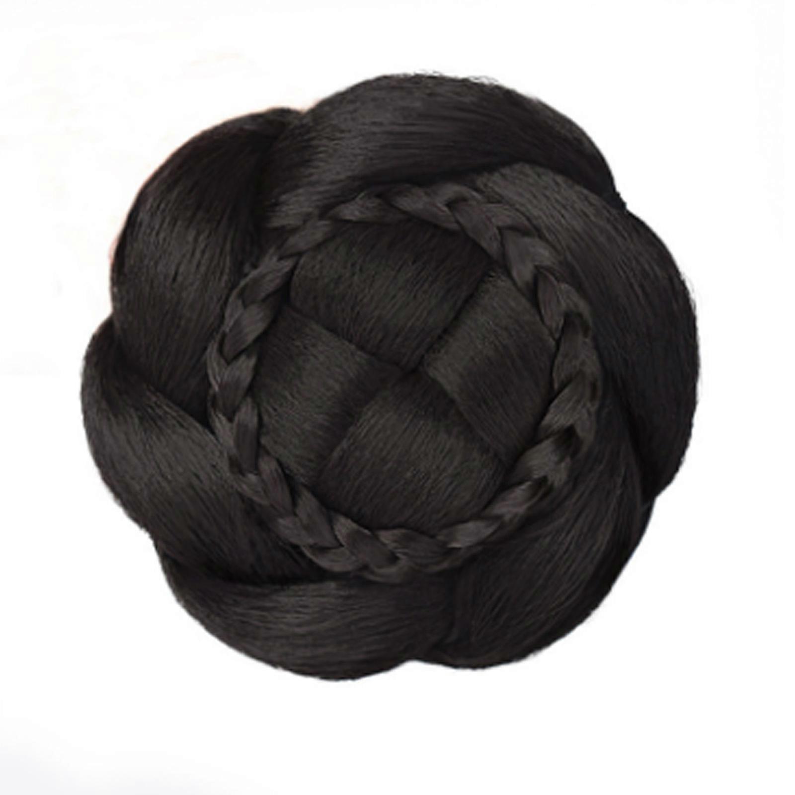 Regulable Hair Bun Hair Scrunchies Extension Natural Look Hair Chignon Quick Fix Hair Accessory Natural Black