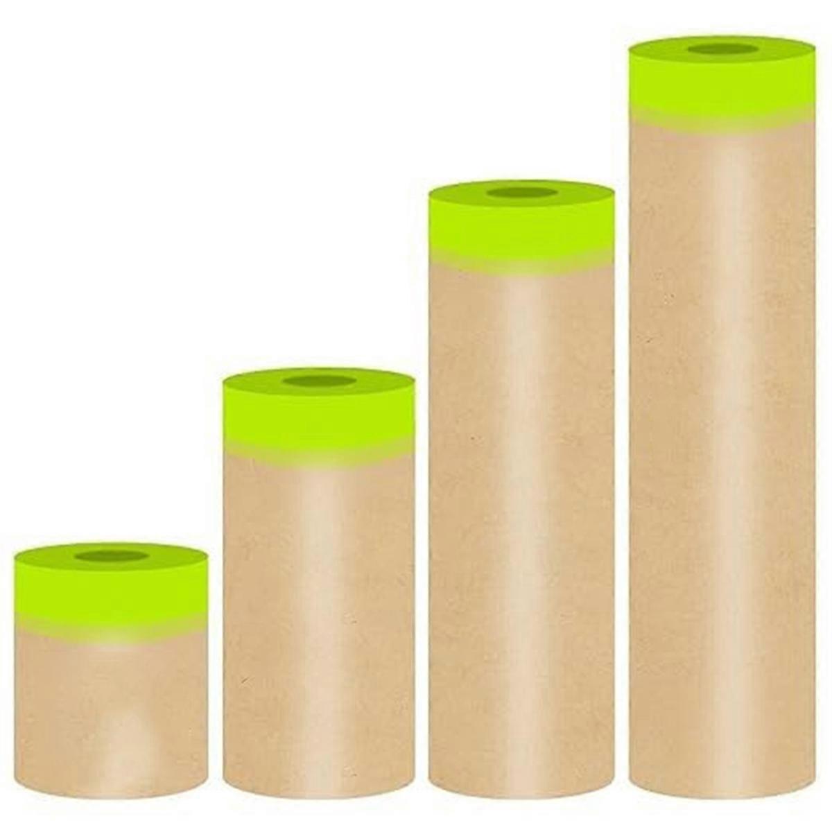 Pre Taped Masking Paper for PaintingAdhesive Tape & Drape Painters Paper, Automotive Paint, House De