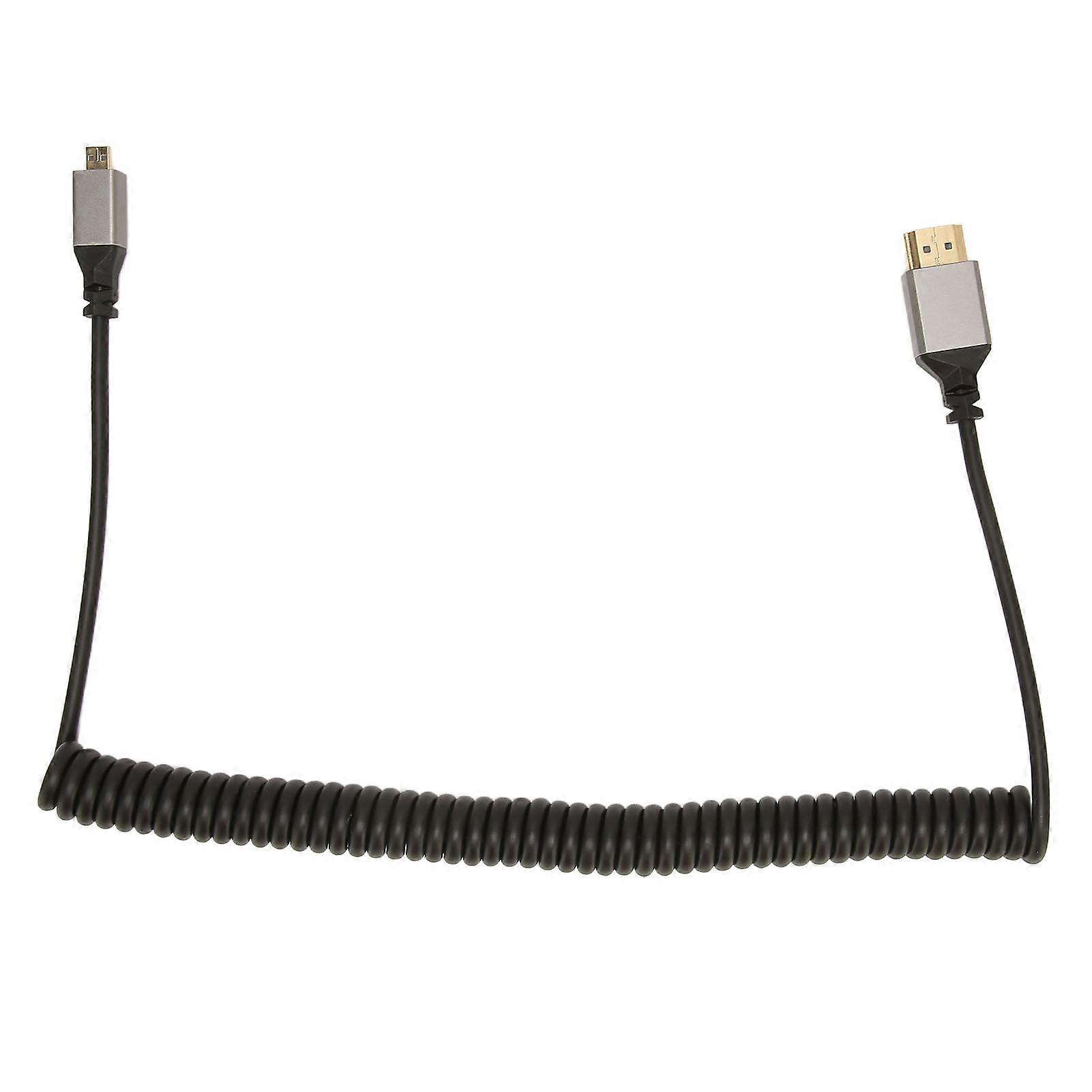 Micro HD Multimedia Spring Adapter Cable 4K 60Hz 0.5-1.5m High Speed