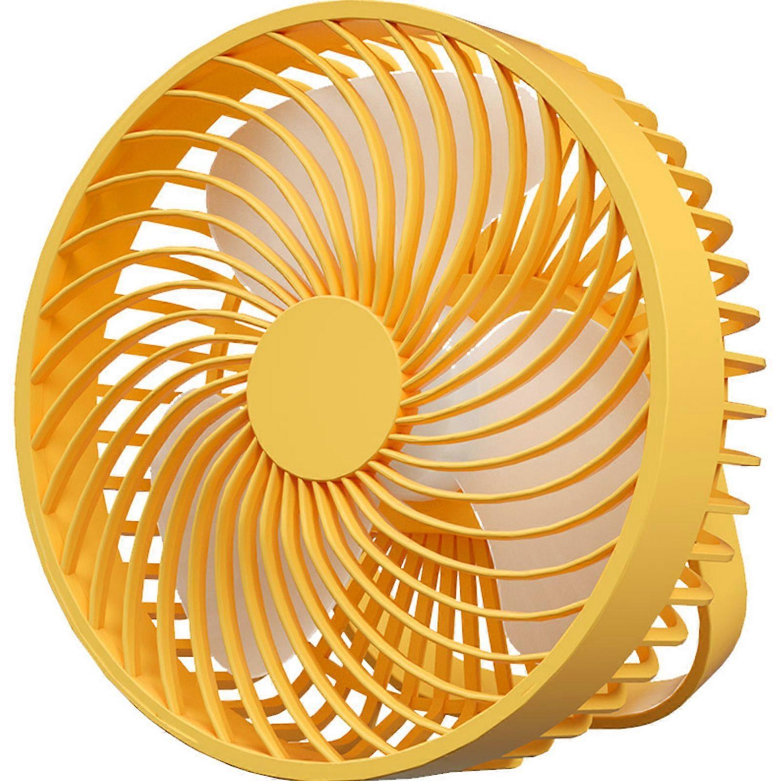 Portable 6.5inch Camping Fan with LED Lamp USB Rechargeable 1200mAh Desk Fan