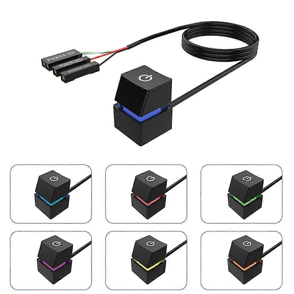 Colorful LED Light Computer Desktop Switch PC Motherboard Start Power Button