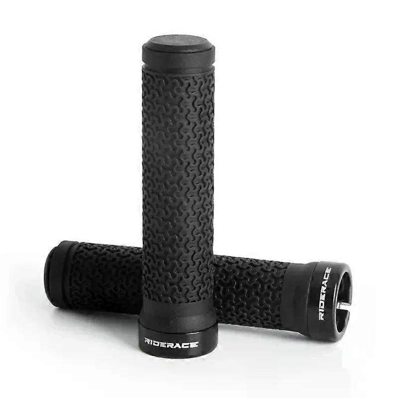 MTB & BMX Bike Handlebar Grips Non-Slip Rubber & Aluminum Alloy Bicycle Beads Lockable Handlebar Cover for Cycling