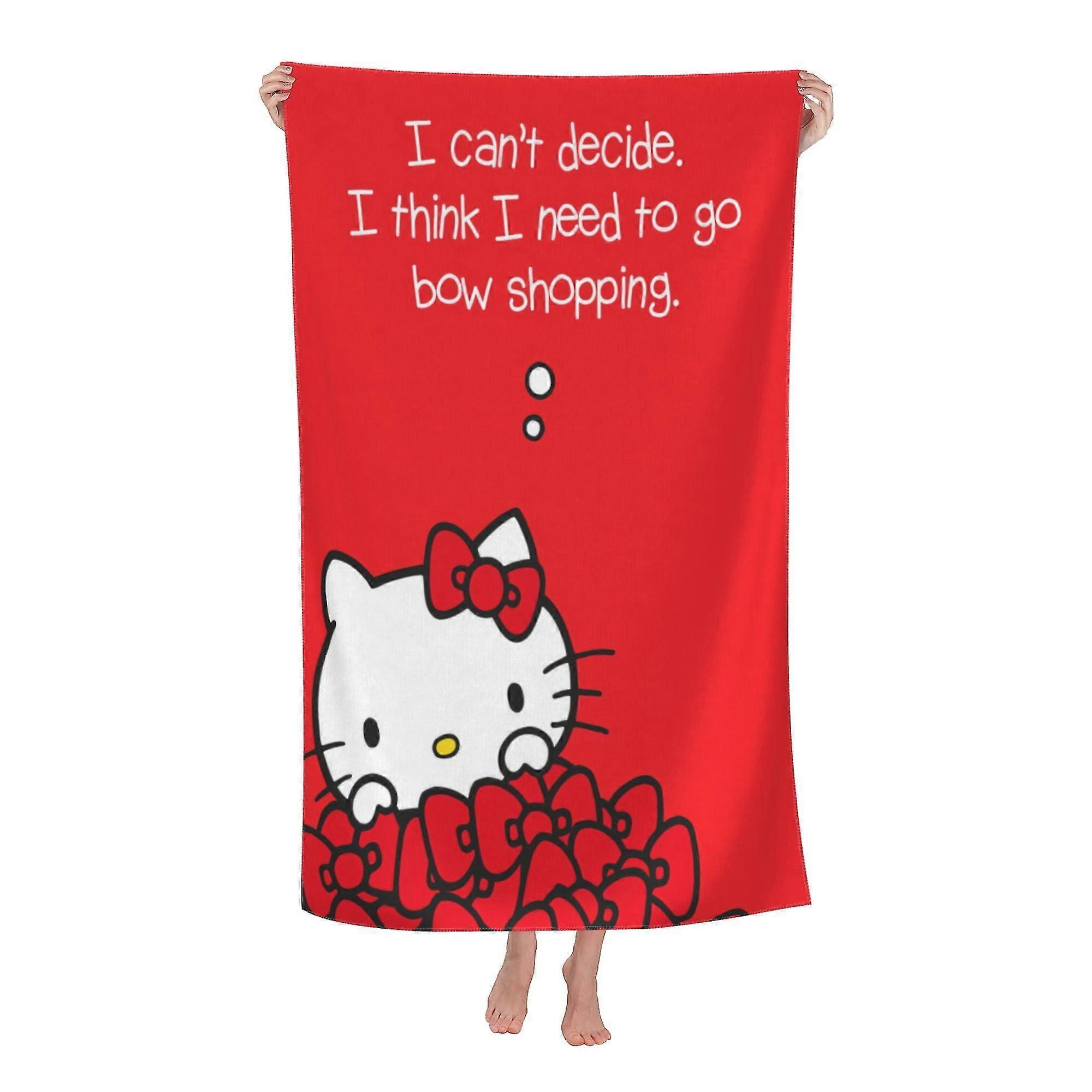 Hello Kitty Beach Towel, Large Microfiber Bath Towel #d9fp