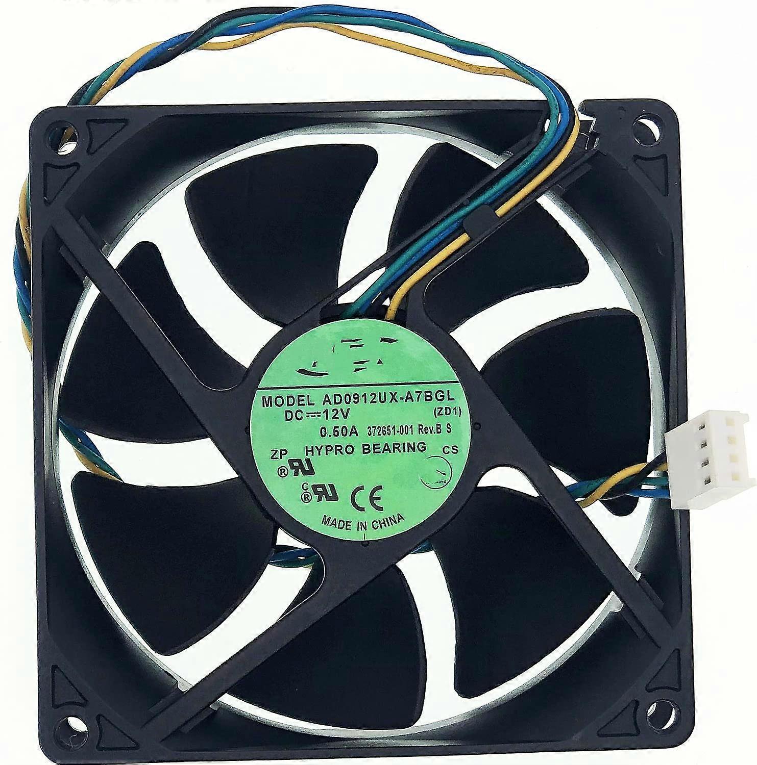 for AD0912UX-A7BGL DC12V 0.50A 4-PIN/4-WIRE 90x90x25mm Case Fan, C case Cooling Fan for HP Computer