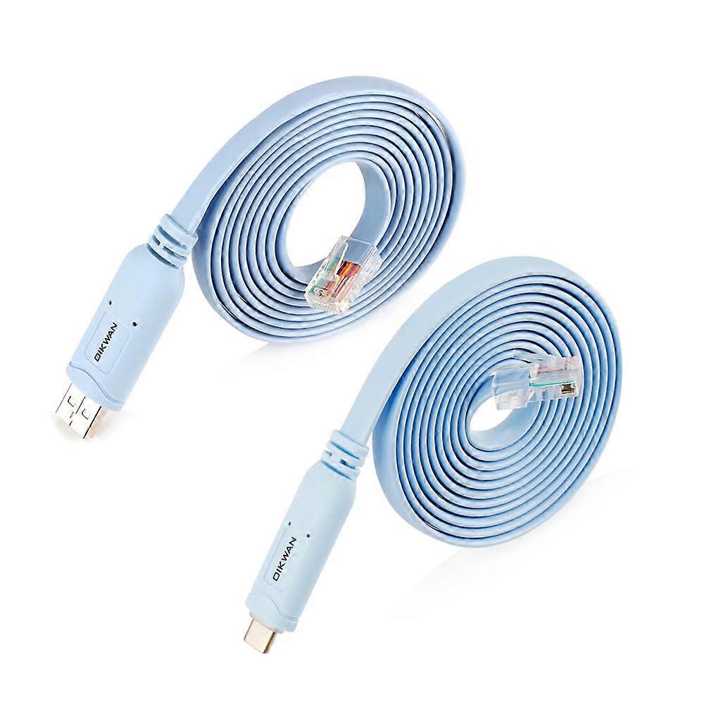 6ft USB Type C to RJ45 Serial Adapter with 12ft USB Cable for Routers and Switches, Compatible with Windows 7, 8, 10, 11