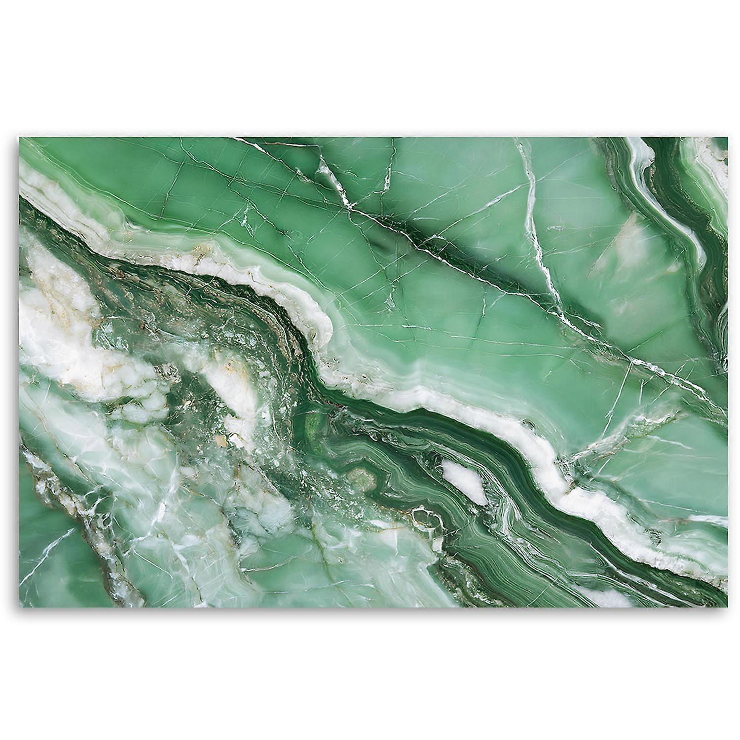 Leinwandbild, Grüner Marmor Glamour Style - 60x40