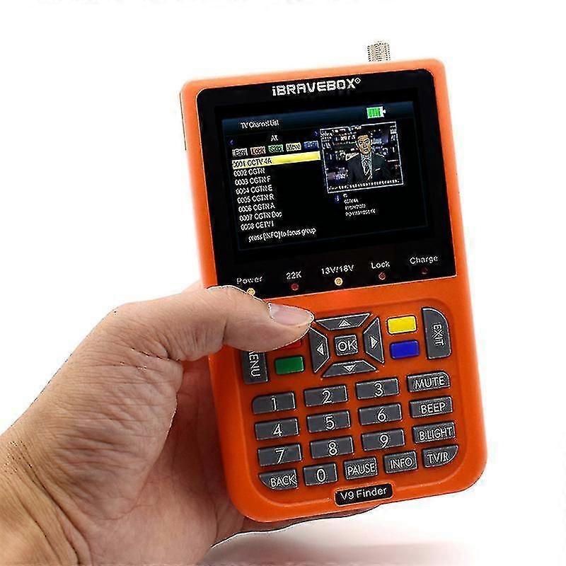 Digital Satellite Meter Dvb-s2/s Fta Satellite Finder Mpeg-2 V9 Finder Support H.265 Mpeg-4, Orange
