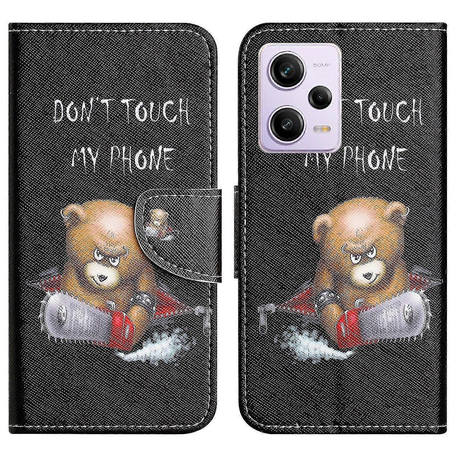 Pu Leather Case For Xiaomi Redmi Note 12 Pro+ 5g, Pattern Printing Cross Texture Wallet Stand Phone Cover