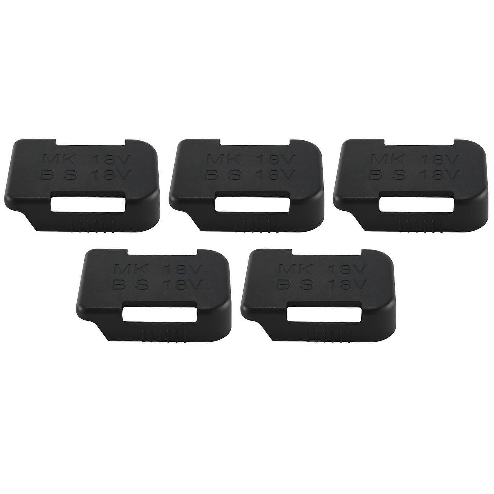 5Pcs Battery Storage Rack Battery Holder Case for 18V Fixing Devices(Black)
