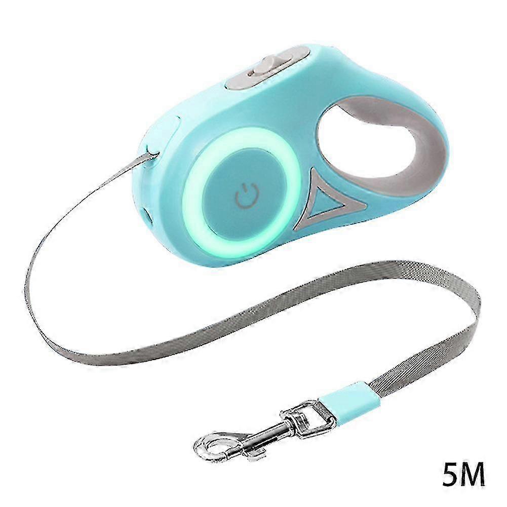 Flexible Retractable Pet Lead 3-5M with LED Light & Durable Buckle